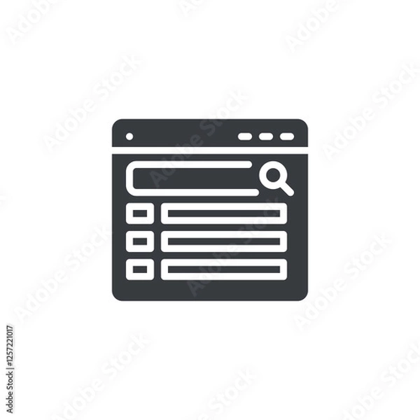 Obraz Search Engine Results Page vector icon