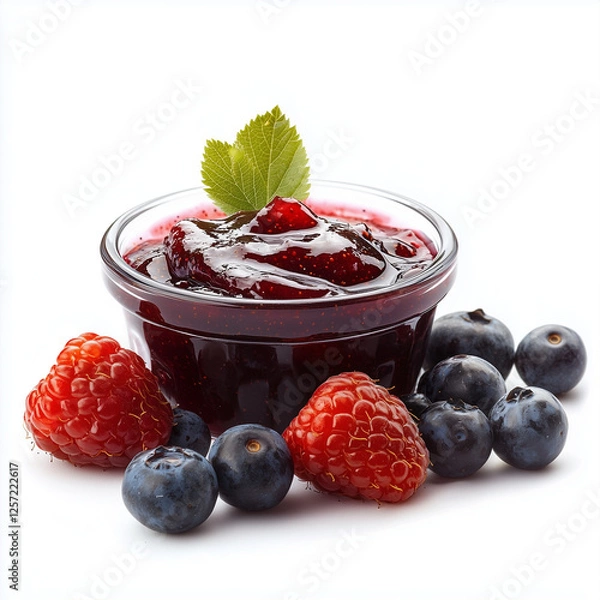 Obraz raspberry and blueberry jam