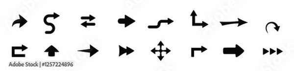 Fototapeta arrows set transparent background