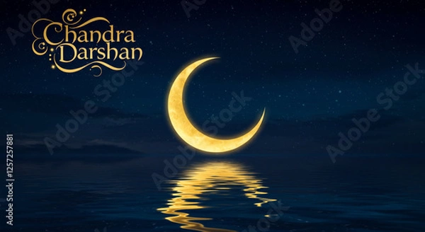 Obraz Crescent Moon Reflection on Water
