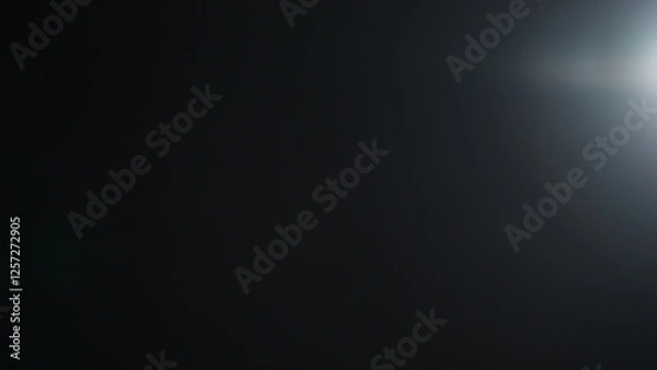 Fototapeta Real optic lens flare over black background for overlay or background