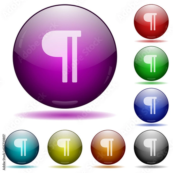 Obraz Text paragraph glass sphere buttons