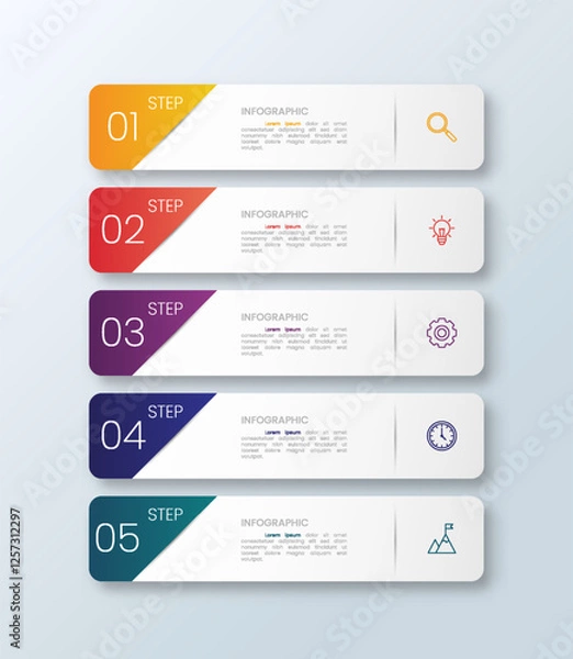 Obraz Business infographic design template with icon.