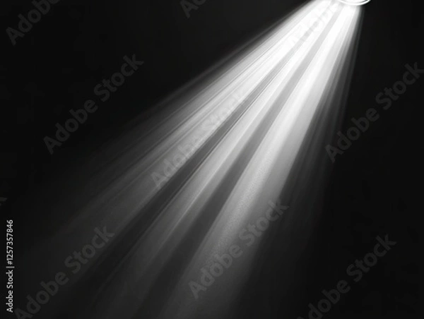 Fototapeta Stage light beam, spotlight, dark background, ray, texture, design
