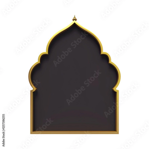 Fototapeta Elegant arch background with gradient colors, dark Ramadan background graphics PNG, Ramadan greeting card template design