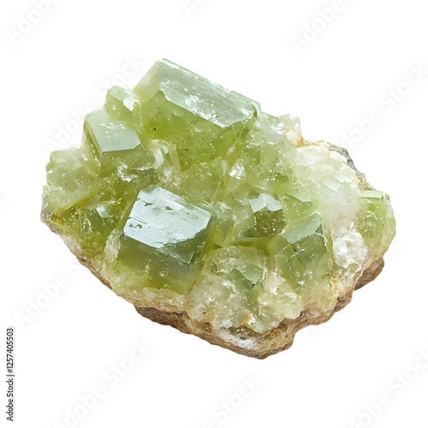 Fototapeta Amblygonite, Isolated on White Background