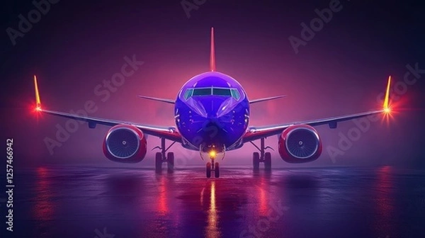 Obraz Southwest Airlines Boeing 737-800 at Dusk