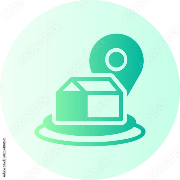 Fototapeta Address  gradient icon