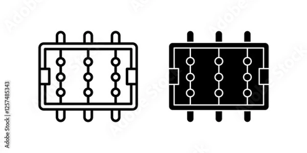 Fototapeta table soccer Icon set. Symbol isolated white background. vector illustration. color editable.