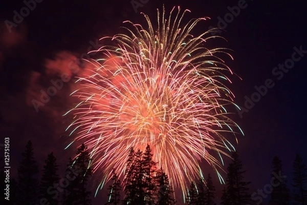 Fototapeta Fireworks in Banff