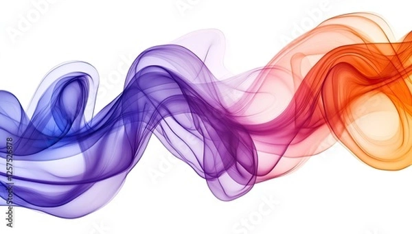 Fototapeta Abstract colorful swirling smoke patterns