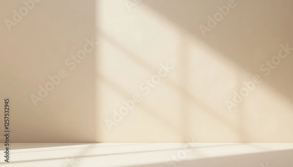 Obraz High-resolution matte beige background with smooth surface and gentle lighting creating a natural gradient, ideal for premium product display.