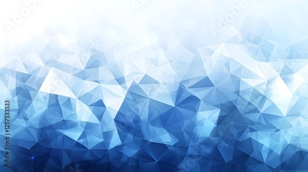 Fototapeta Dynamic Blue Abstract Geometry Art Digital Creation Modern Design Minimalist Environment