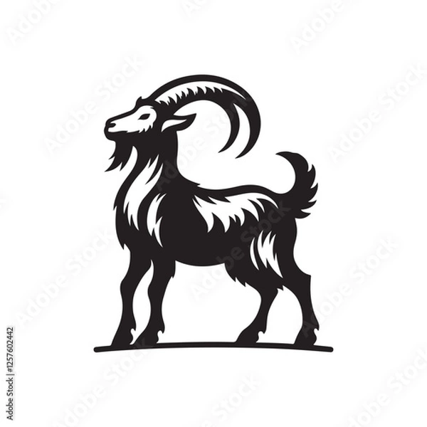 Fototapeta The Goat Silhouette Vector