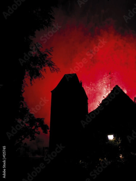 Obraz feux d'artifices à strasbourg