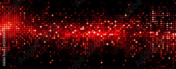 Obraz Abstract Red Dotted Pattern Background Digital Art Graphic Design