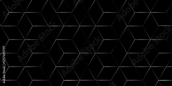 Fototapeta Abstract technology background with hexagons. modern geometric hexagon shape Poster, wallpaper, Landing page. geometric hexagonal, triangle, shape. Vector illustration. can be used in cover design.