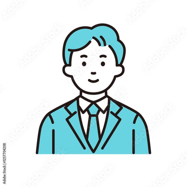 Fototapeta 笑顔の若い会社員　ベクター