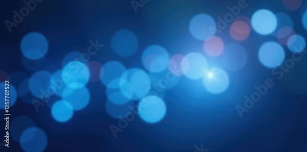 Fototapeta Abstract blue bokeh, soft focus, dreamy light, magic, universe