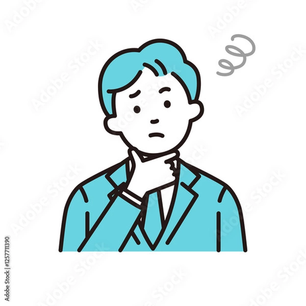 Fototapeta 悩む若い会社員