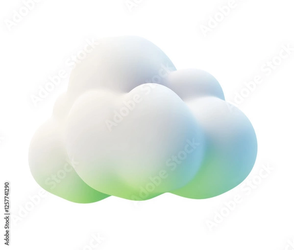 Obraz 3d white clouds