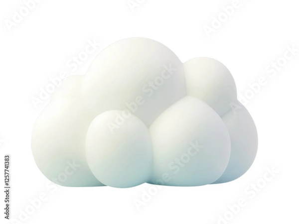 Obraz 3d white clouds