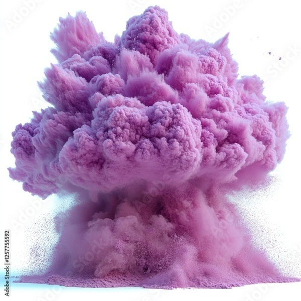 Fototapeta Image showing purple Holi paint powder in stock