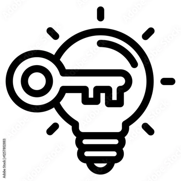 Fototapeta key idea single icon