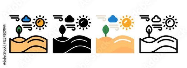 Obraz Set of Desert Icon
