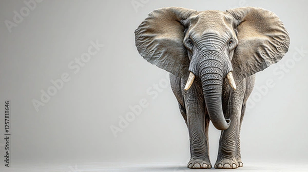 Fototapeta an elephant standing in the middle of a room