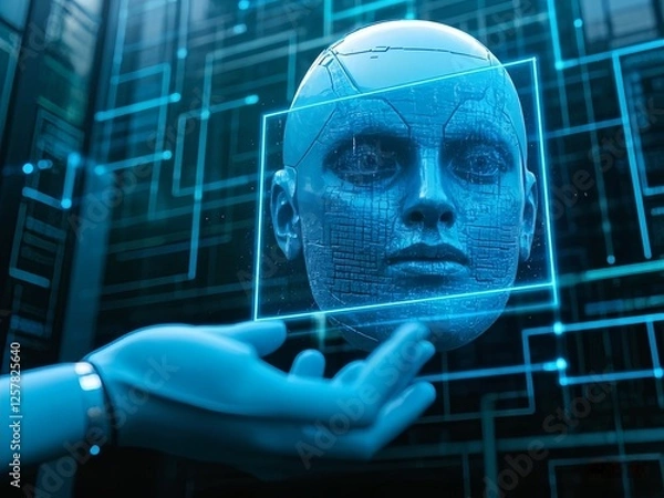 Obraz artificial robot with AI Technology 