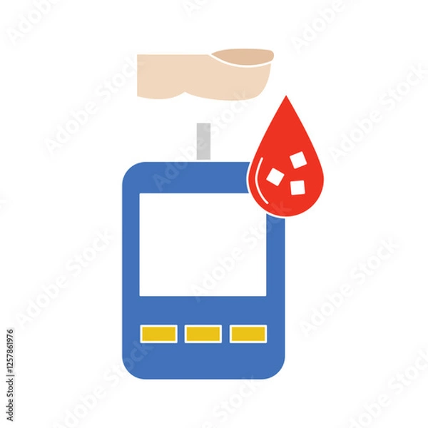 Obraz Blood glucose measurement for diabetes management and health monitoring