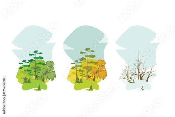 Obraz Golden leaves dance in the crisp autumn breez