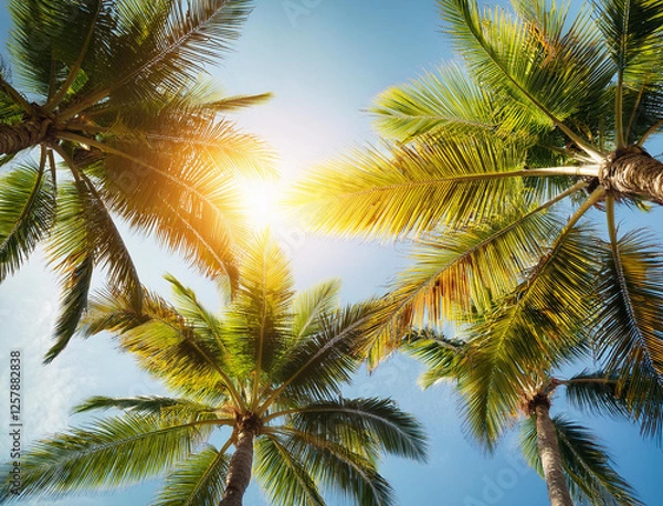 Fototapeta 夏空と太陽