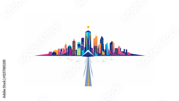 Fototapeta abstract city