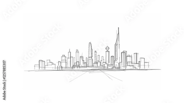 Obraz city sketch