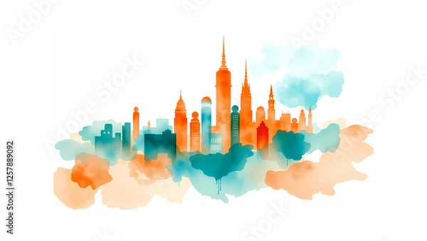 Fototapeta abstract background with colorful splashes