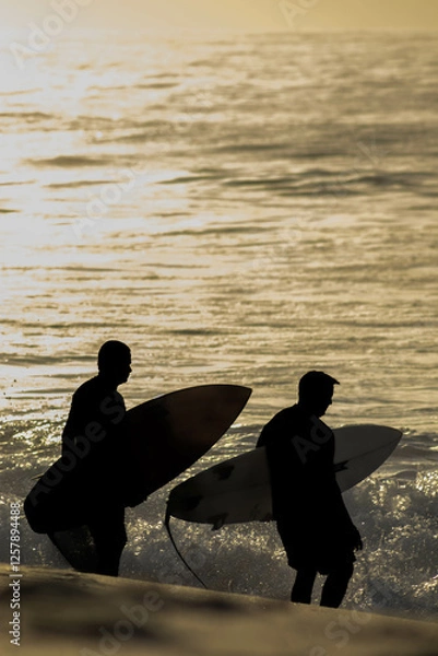 Obraz surfers silhouette 2