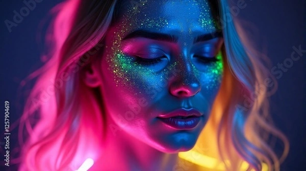 Fototapeta Neon Glow Portrait