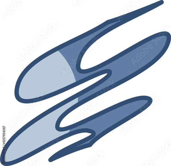 Fototapeta intestine icon, transparent background. replaceable blue color design