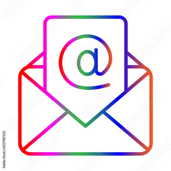 Fototapeta Email line gradient icon