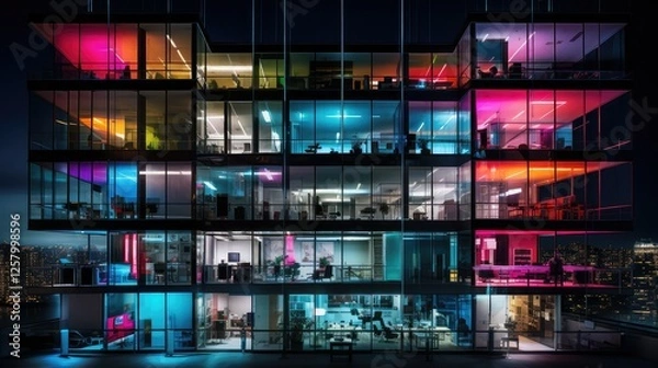 Obraz illumination office buidling