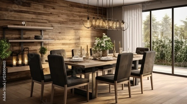 Fototapeta reclaimed accent walls