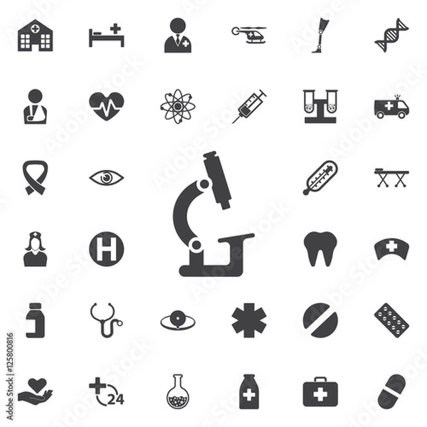 Fototapeta Microscope icon