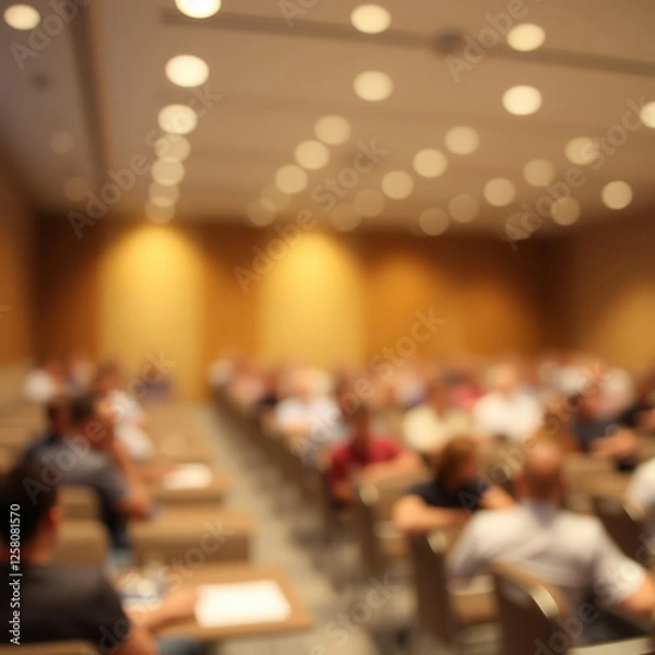Fototapeta Abstract blurred of conference hall or seminar room photo with light bokeh background Bokeh light lights background bokeh abstract light bright effect shiny