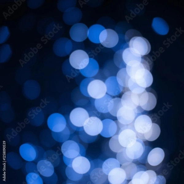 Fototapeta Abstract blue bokeh lights on a dark background creating a serene and mystical atmosphere perfect for holiday or celebration themes Bokeh light lights background bokeh abstract light bright ef