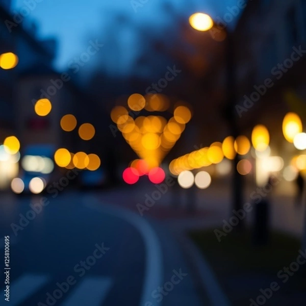 Fototapeta Efecto bokeh en luces amarillas Bokeh light lights background bokeh abstract light bright effect shiny