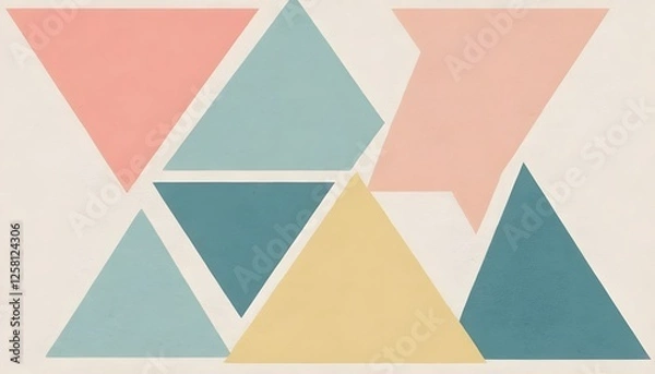 Fototapeta abstract pastel triangle geometric pattern background