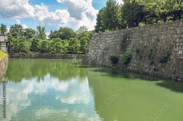 Fototapeta 二条城の石垣とお濠