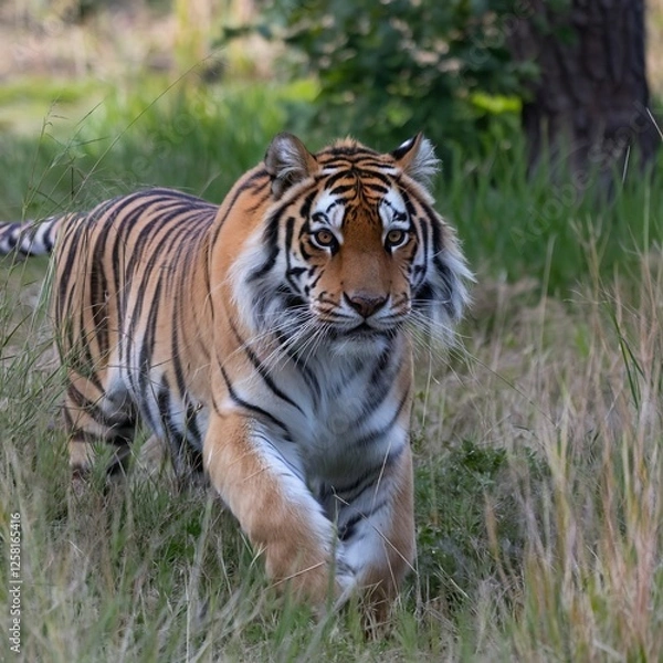 Obraz Ein wilder Tiger auf der Jagd